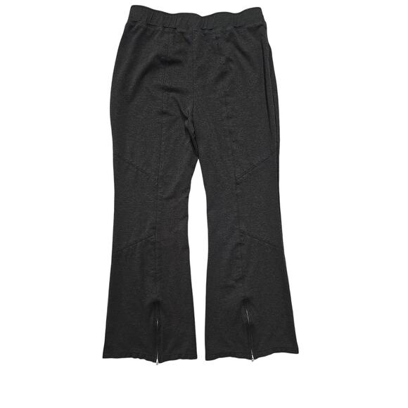 Anthropologie Maeve Womens The Sabine Pull-On Flare Pant Sz L Zippered Leg Grey - Picture 14 of 15